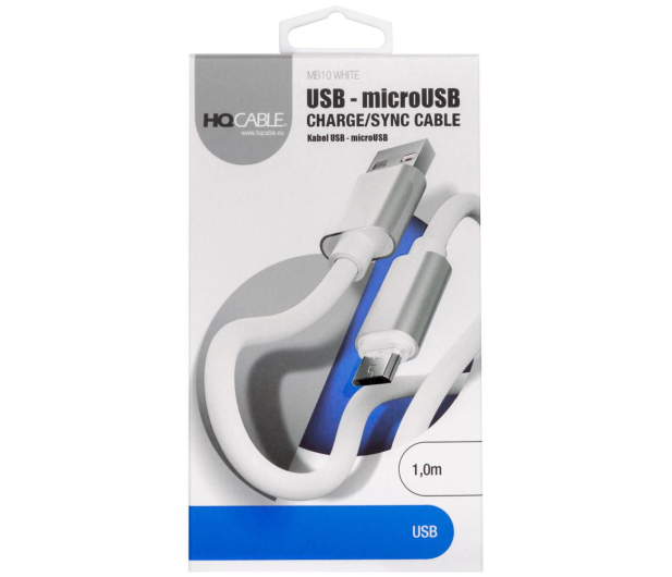 HQCable USB-MICRO USB 1M, biały - 1459708 - zdjęcie 2